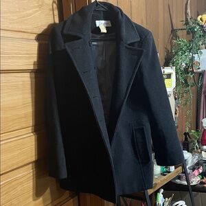 Calvin Klein Black Pea Coat